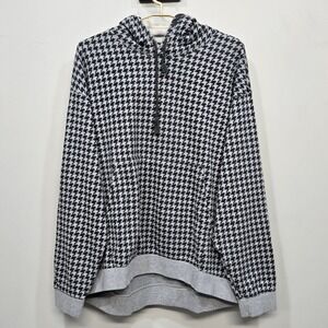 Adidas Ivy Park Houndstooth Hoodie Plus 3XL Oversized French Terry Athleisure